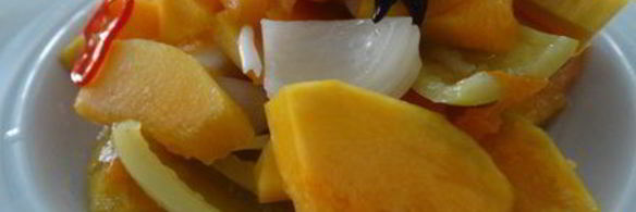 маринованная тыква с овощами