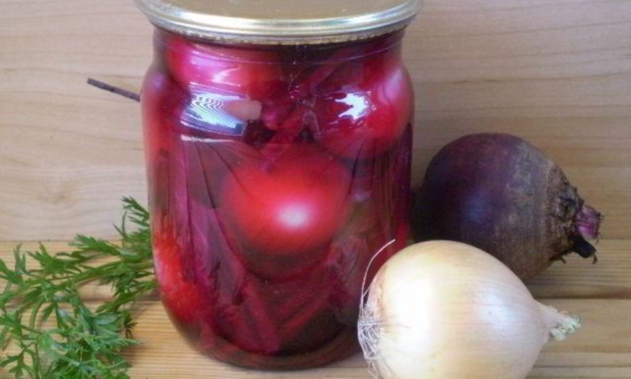 Рецепт маринованного лука со свеклой на зиму