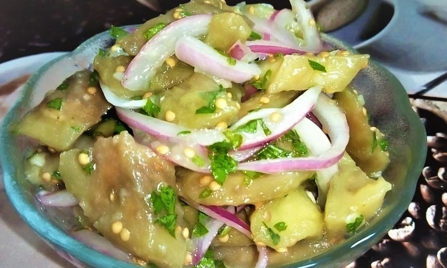 Рецепт маринованных баклажанов с луком