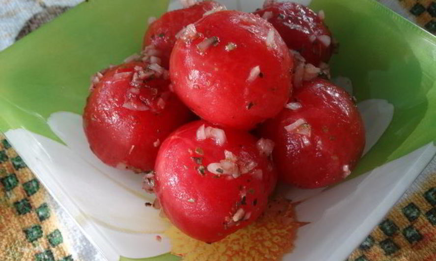 Рецепт маринованных помидоров за 30 минут