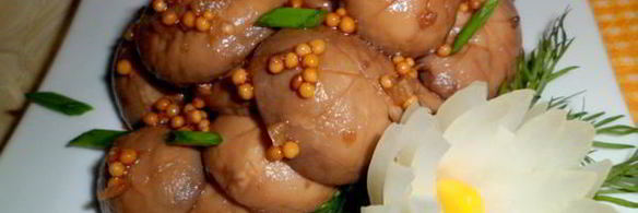 маринованные шампиньоны в соевом соусе