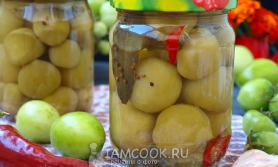 Рецепт маринованных зеленых помидоров пальчики оближешь