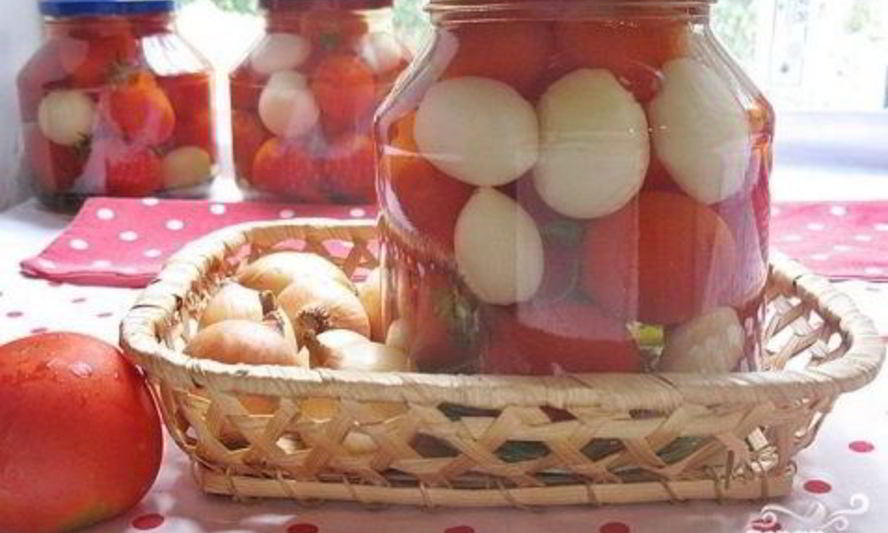 Рецепт помидоров маринованных с луком