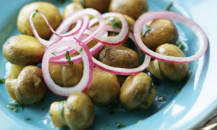 Рецепт шампиньонов, маринованных в белом вине с карри