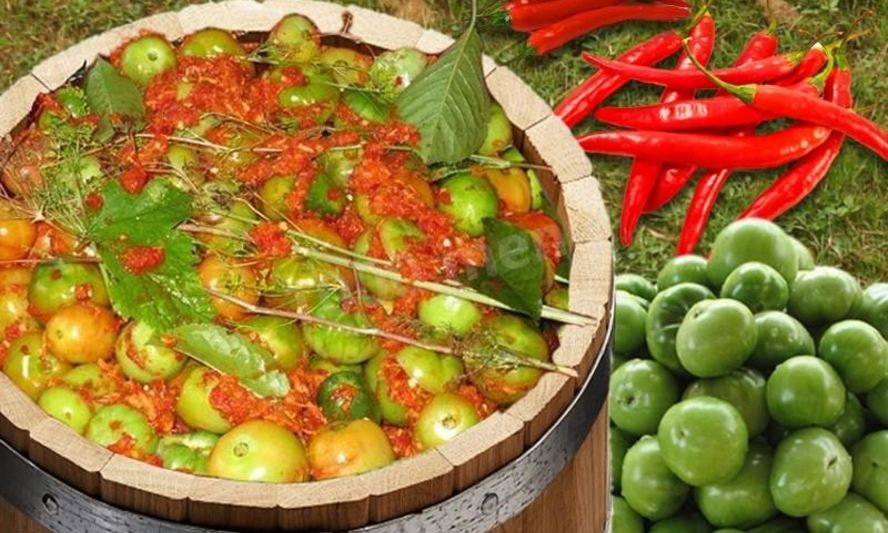 Рецепт зеленых помидоров в бочке