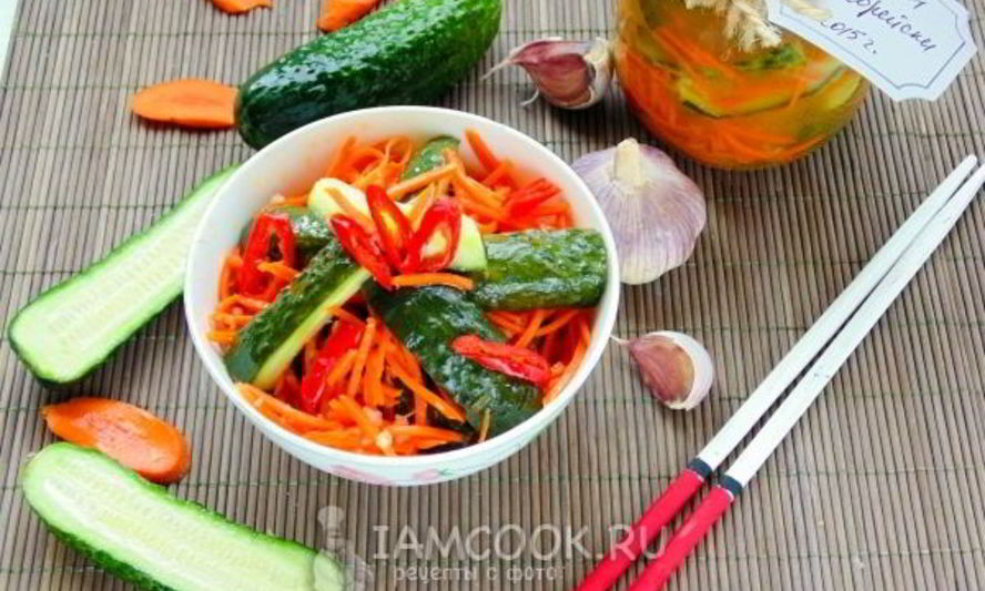 Рецепт огурцов по-корейски на зиму