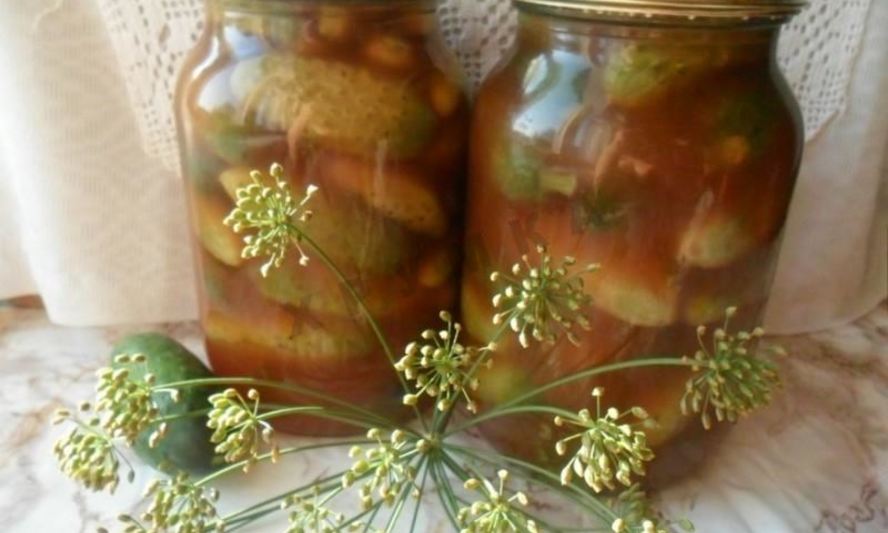 Рецепт огурцов с кетчупом чили без стерилизации