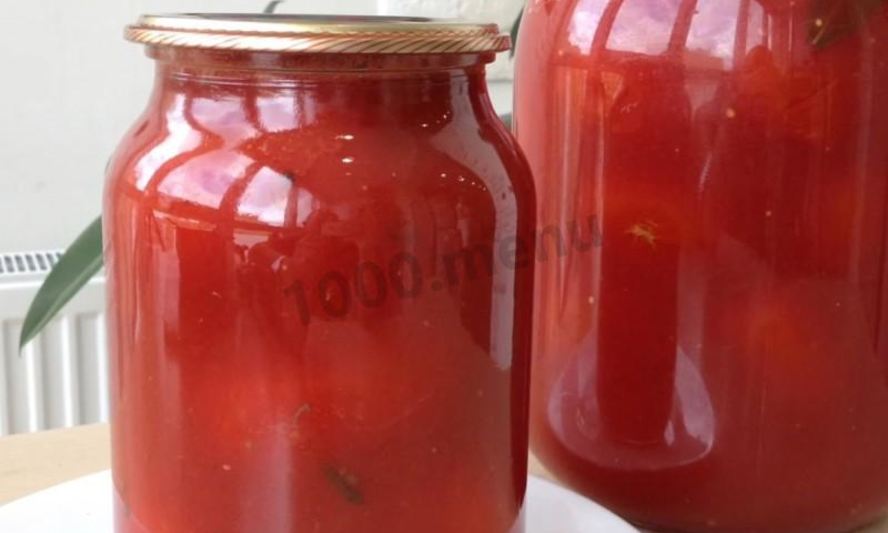 Рецепт помидоров в томатной заливке на зиму