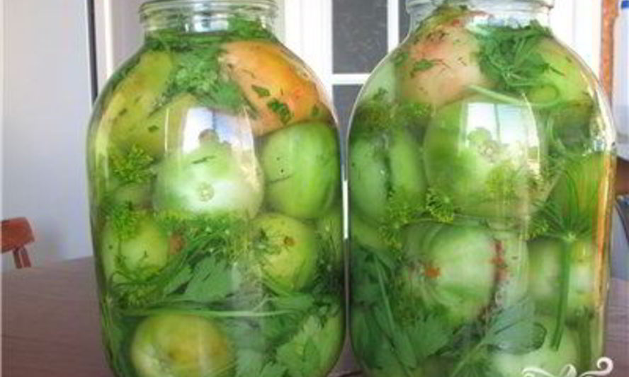 Рецепт помидоров зеленых фаршированных на зиму