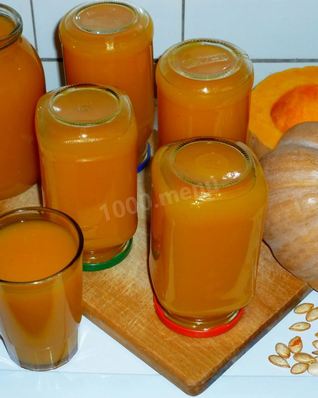 Сок тыквенный с апельсином на зиму