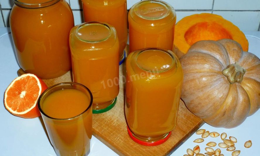 Рецепт сока тыквенного с апельсином на зиму