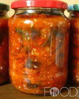 Тещин язык из баклажанов на зиму