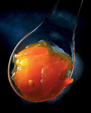 Быстрое варенье из красных грейпфрутов со свежей мятой