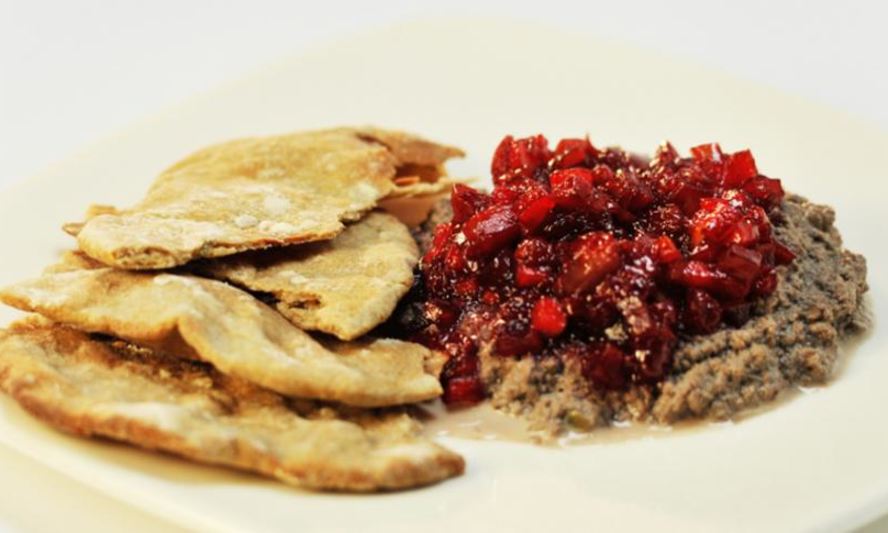 Рецепт галеты с паштетом из говяжьего сердца и вареньем из яблок