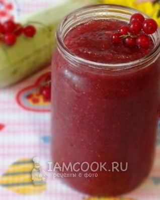 Кабачковое варенье с красной смородиной