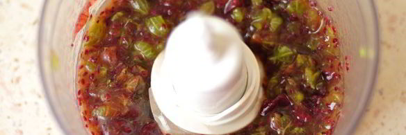 конфитюр из крыжовника, банана и мяты