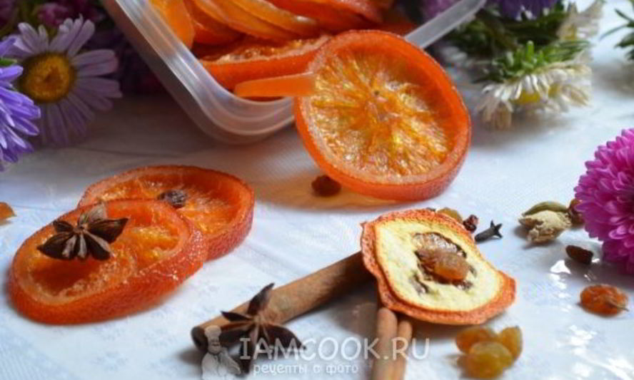 Рецепт цукатов из цитрусовых и яблочных долек