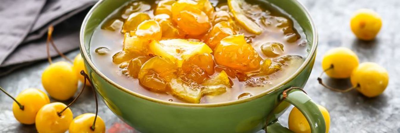 Варенье из белой черешни с лимоном