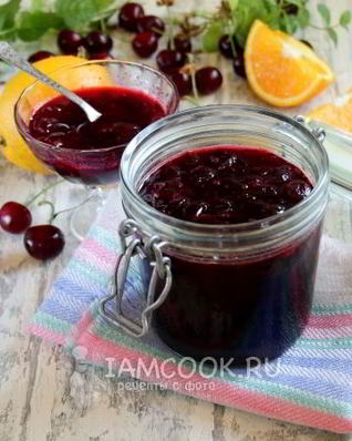 Варенье из черешни без косточек с апельсином