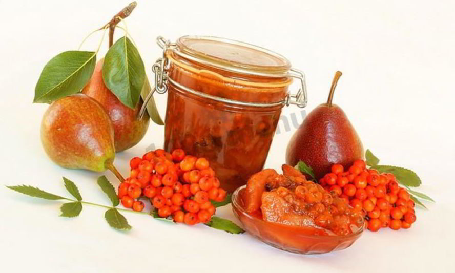 Рецепт варенья из рябины с грушами