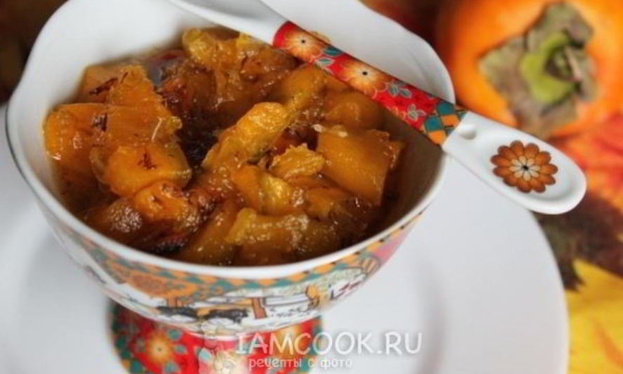 Рецепт варенья из тыквы с хурмой