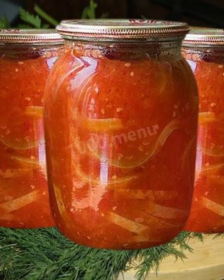 Язык из кабачков на зиму с томатной пастой