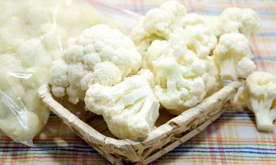 Рецепт замороженной цветной капусты на зиму