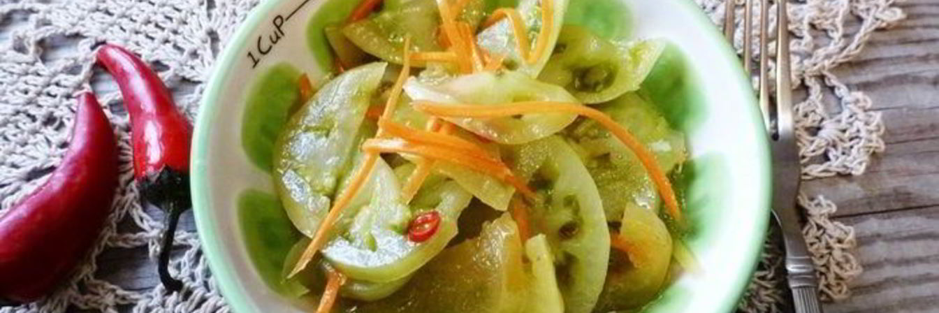 Зеленые помидоры по-корейски