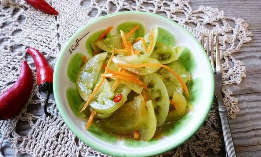 Рецепт зеленых помидоров по-корейски