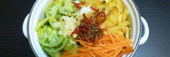 зеленые помидоры по-корейски