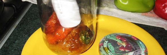 жареный болгарский перец, закрытый на зиму