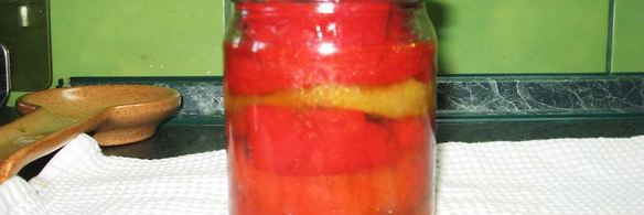 жареный болгарский перец, закрытый на зиму