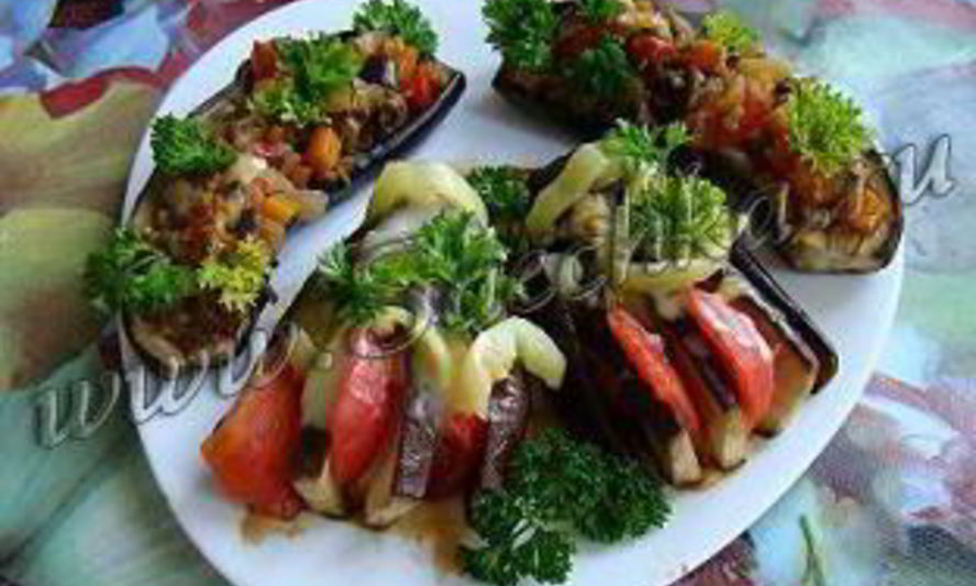 Рецепт баклажановых лодочек