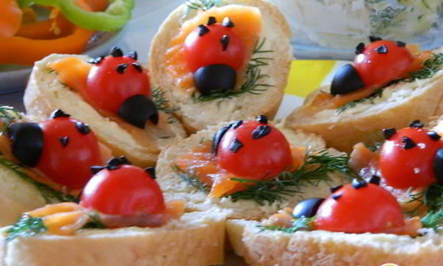 Рецепт бутерброда божья коровка