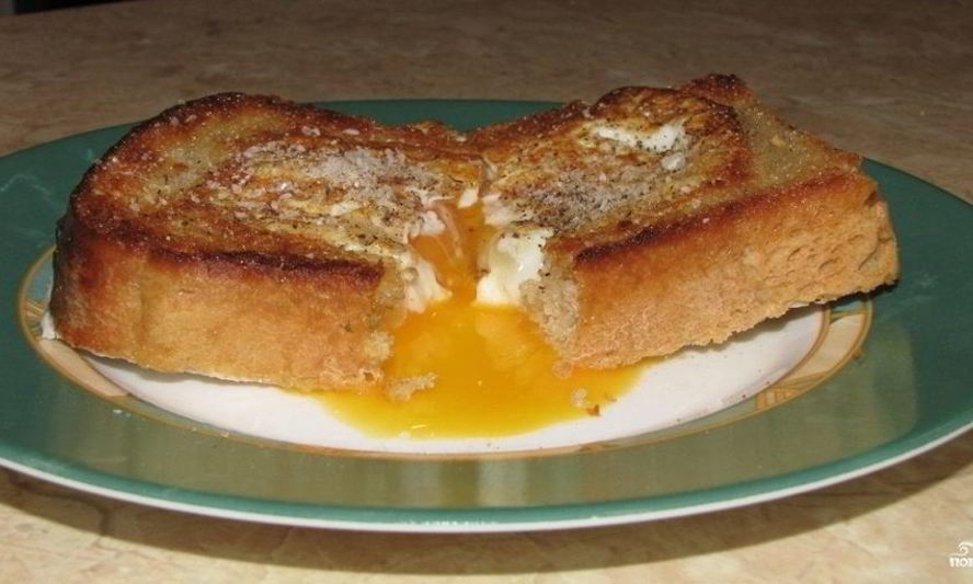 Рецепт бутерброда с яйцом на сковороде