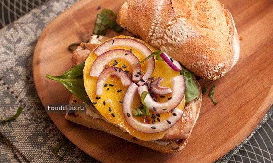 Рецепт бутерброда со свининой и манго