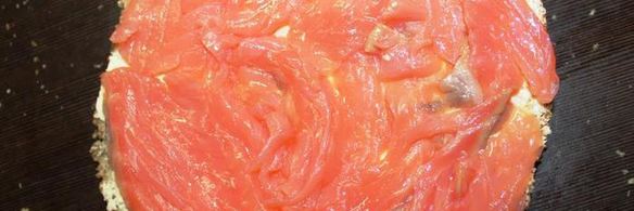 бутербродный торт-мусс со слабосоленым лососем и фетой