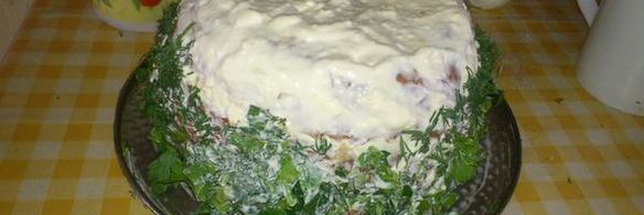 бутербродный торт загляденье