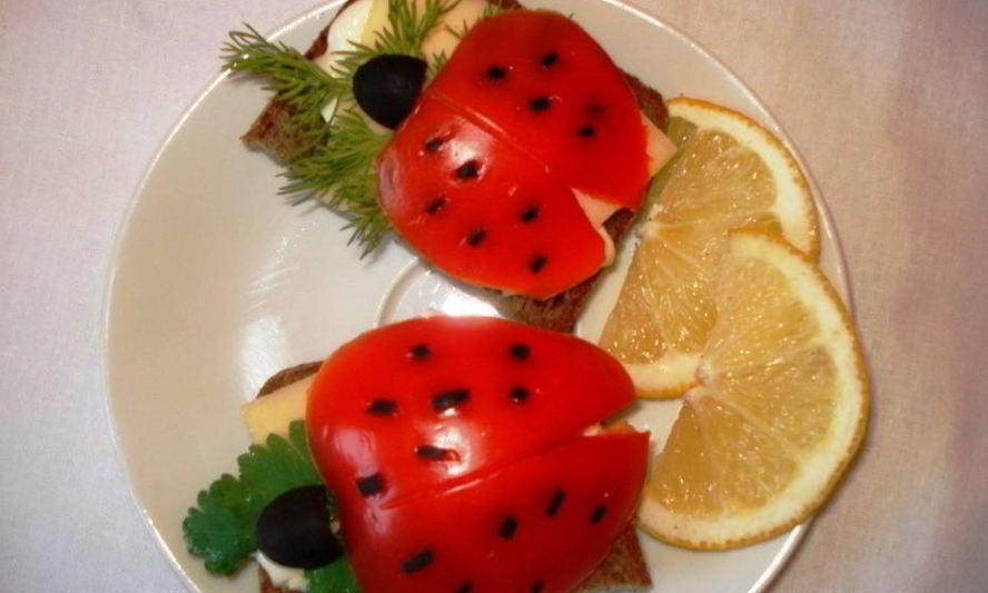 Рецепт бутербродов божья коровка