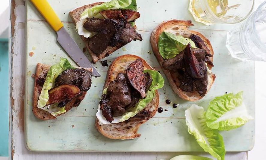 Рецепт бутербродов с гусиной печенью