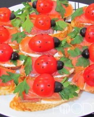 Бутерброды с красной рыбой