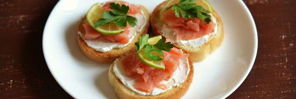 бутерброды с семгой