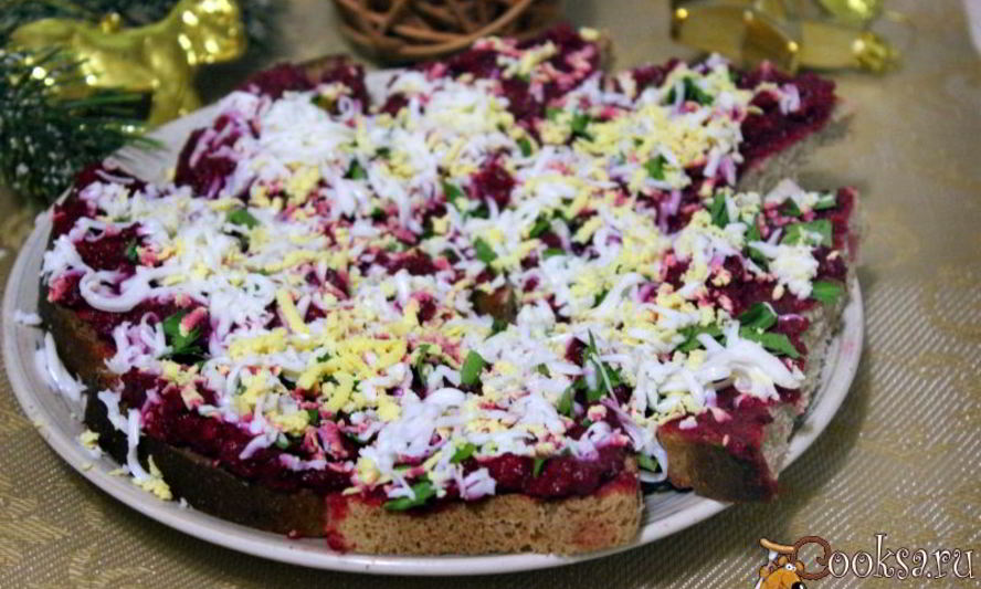 Рецепт бутербродов со свекольно-селедочной намазкой