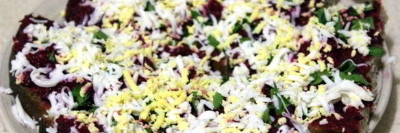 бутерброды со свекольно-селедочной намазкой