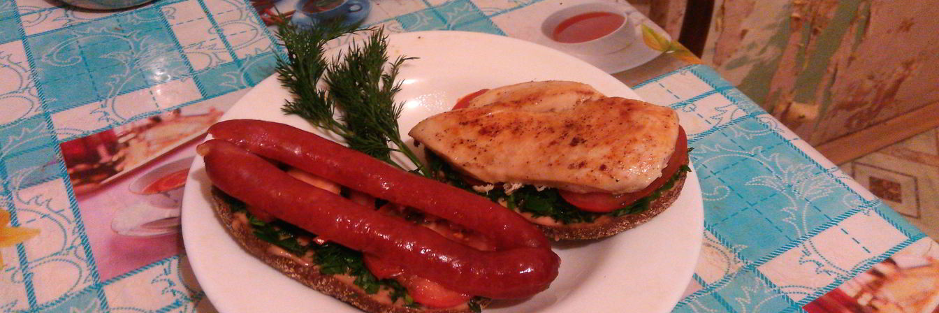 Студенческий бутерброд с куриной грудкой