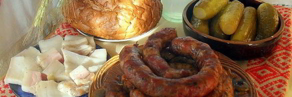 деревенская пальцемпханная колбаса