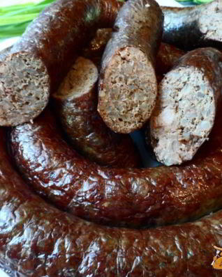 Домашняя колбаса из печени с гречкой