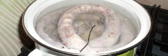 домашняя колбаса с гречкой