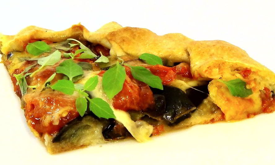 Рецепт галеты с баклажанами, помидорами и сыром