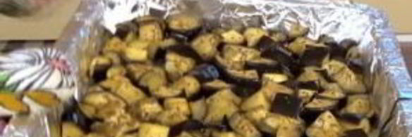 галета с баклажанами, помидорами и сыром